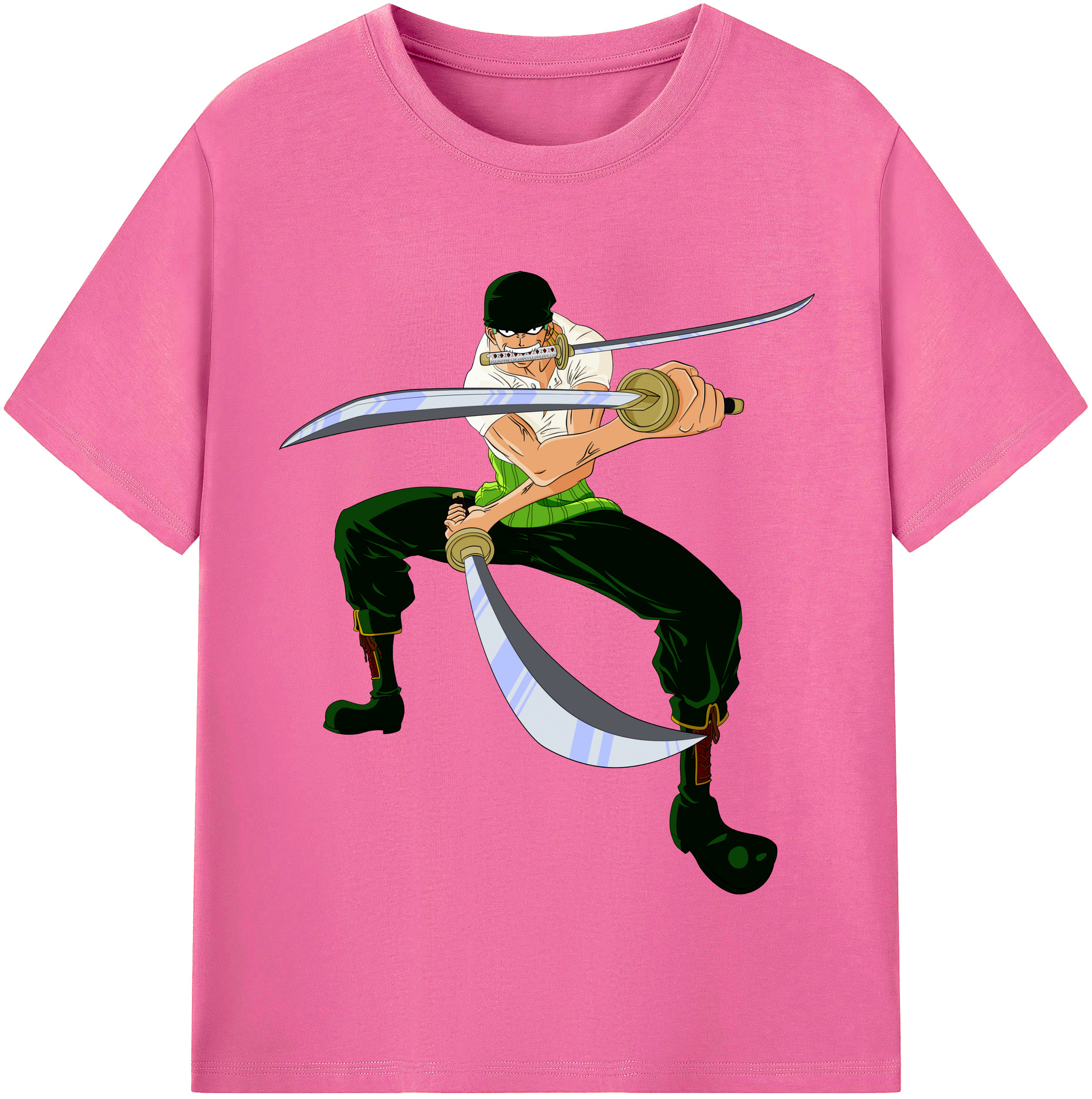 ワンピース ロロノア・ゾロ ONE PIECE Roronoa Zoro レディースカジュアルプリントTシャツ（綿100％）